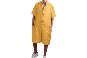 LZPCARRA Mono para hombre de manga corta - peto de trabajo para hombre, mono con botones, cuello alto, mono de verano, con botones, casual, peto, manga corta, monos monocromáticos