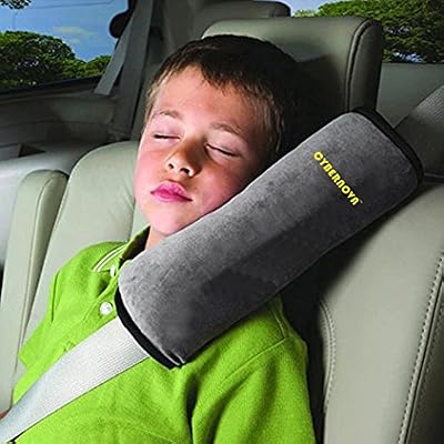 CYBERNOVA Siège enfant Kid véhicules de ceinture harnais d'épaule Pad Support couverture Coussin de tête (gris)