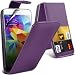 Produktbild Fonecase Lila Samsung Galaxy S5 Schutzhülle Faux Credit / Debit Card Leder Flip Skin Case Cover & LCD Screen Protector Guard