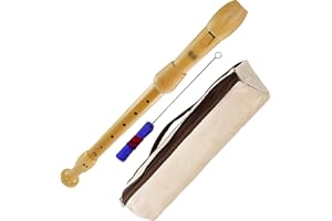 WXBHOZ Music Recorder Instrument,Beginner Adult German/Baroque Alto Recorder, 8-hole Wooden Professional Playing Flute Instrument, Storage Bag + Cleaning Stick