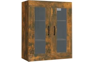 vidaXL Armario de Pared Colgante Mueble Auxiliar Aparador Almacenamiento Estante Cocina Flotante Salón Sala de Estar Decoración Color Roble