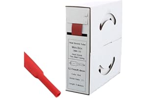 Offgridtec - Tubo termorretráctil (5 m, 12,7 mm a 6,4 mm), color rojo