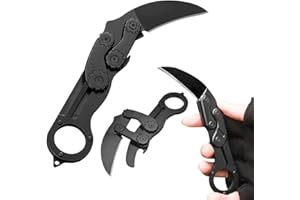 CJBIN Jungle Survival Multi-Function Tool, Retractable Camping Multitool with Bottle Opener and Glass Breaker, Survival Gear Pocket Tool for Outdoor Camping Hiking, Black