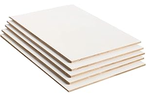 WOOD ADDICTS Tableros de Madera DM blanca de 3MM (1 cara). Tamaños Disponibles A0, A1, A2, A3, A4, A5 (a Elegir), Soporte para Dibujo, Marcos, Manualidades, Decoración, Láser, Pintura (A4 (10 piezas))