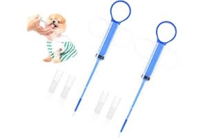 BIVOFU Alimentador Medicamentos Jeringas, Dispensador de Pastillas para Gatos, Alimentador Medicamentos de Reutilizable, Ldeal para Administrar Medicamentos Líquidos o Sólidos, Color Azul