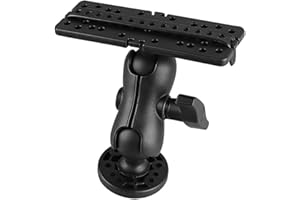 ZONADAH Fish Finder Mount Base Fish Finder Bracket GPS Plate Rotating Boat Supporter 360 Degree Adjustable Fish Finder Rack for Boat Canoe Kayak