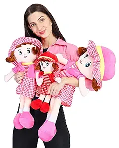 Fun4You Winky Candy Doll Super Soft 60cm Stuffed Girl - Polyfill Washable Cuddly Soft Plush Toy - Helps to Learn Role Play - 100% Safe for Kids (Winky Candy Doll - 40 cm)