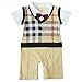 EFE Baby Boy Wedding Bowtie Tuxedo Formal Plaids Romper Outfits Suit Clothes 12-18 Months