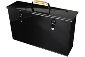 VALIANT FUN Valiant Fireside Metal Ash Carrier, Black, 45cm x 26cm x 12cm