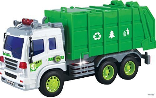 MemtesÂ® Friction Powered Garbage Truck Toy with Lights and Sound