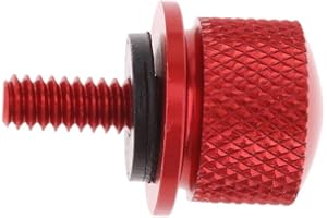 Non-brand 6mm 1/4 Zoll Gewinde Rot Schraube Für Rücksitzmontage Rändelschraube Für Harley - rot