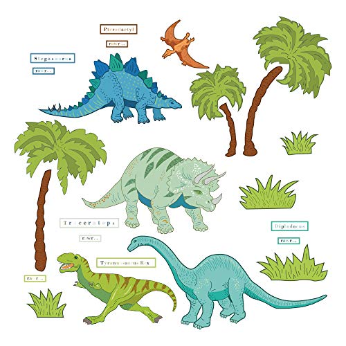 Preisvergleich Produktbild decalmile Dinosaurier Dschungel Wandaufkleber Removable Vinyl Wandtattoos Wandmalereien Für Kinder Kinderzimmer Wohnzimmer Baby Kinderzimmer