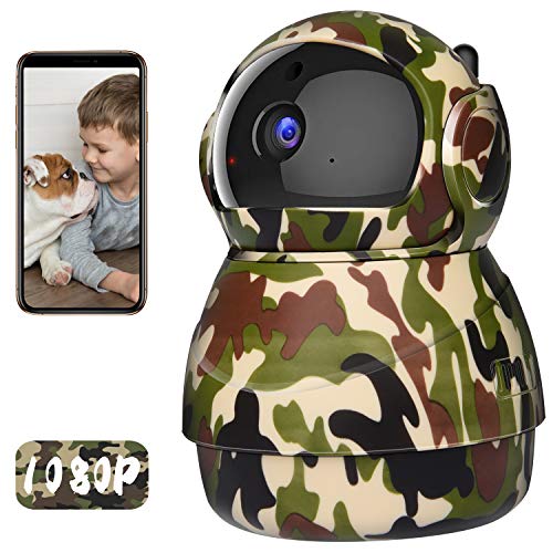 ZoeeTree 1080P Camaras de Vigilancia WiFi,Cámara de Vigilancia FHD con Visión Nocturna,Cámara de Mascota,Detección de Movimiento,Audio de 2 Vías, 2.4GHz WiFi, Compatible con iOS/Android
