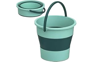 PW TOOLS Secchio Pieghevole, Secchio Pieghevole Portatile Con Maniglia, Secchio Per Articoli Essenziali Da Campeggio, Secchio Per Pulizia Per Campeggio, Spiaggia, Giardinaggio, Pesca, Lavaggio, Pulizia