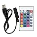 Produktbild Wokee RGB Controller 24key, LED Fernbedienung IR Remote Kontroller RGB USB LED Streifen IR RF Fernbedienung Schlüssel 3528 5050 Lampe DC12V Lichtband LED Lichtleiste