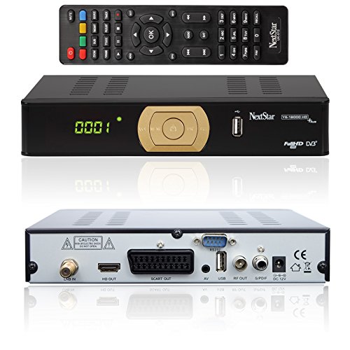 NEXT YE-18000 HDTV PLUS digitaler Satelliten-Receiver / Media Player inkl. HDMI Kabel (HDTV, DVB-S2, HDMI, SCART, USB 2.0, S/PDIF, Full HD 1080p) [vorprogrammiert ASTRA, HOTBIRD, TÜRKSAT] – schwarz - 2