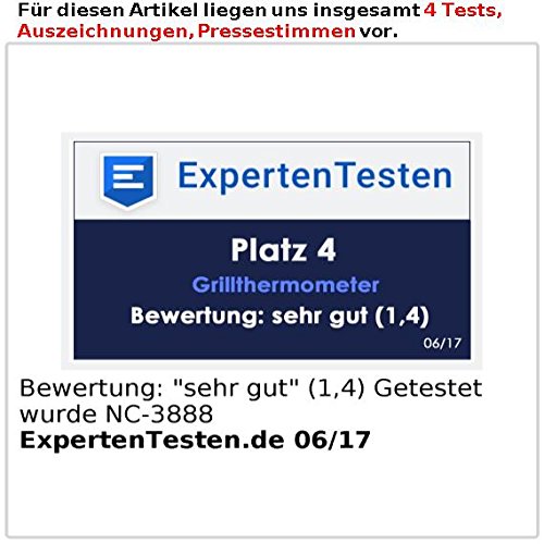 Rosenstein & Söhne Grillthermometer, Bluetooth, App für Android & iOS,2 Temperatur-Fühler - 6