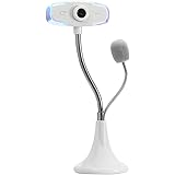 SOONHUA Webcam HD with Microphone, USB PC Webcam Laptop Computer Driver-free Web Camera with Microphone for Skype Youtuber Ga
