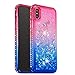 Produktbild IDLEHOUR Hülle für iPhone X/iPhone XS, Premium Soft TPU Gel-Schutzhülle Stoßfest, Flexible Silikon-Schutzhülle Treibsand Silikon Bumper Schutz Tasche Schale Antikratz Backcover, Pulverblau