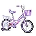 Produktbild Kinderfahrräder YANFEI Blaues Rosa Purpur 12 Zoll, 14 Zoll, 16 Zoll, 18 Zoll Geschenke Für Kinder Metallspielzeug Kindergeschenk (Farbe : Lila, Größe : 12 inch)