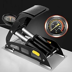 Prakal Portable Foot Pump, Double Cylinder High Pressure Pedal Air Pump Inflator, for Bikes, Cars Tyres, Motorbikes Inflator