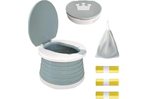 Akingfu Vasino per bambini wc,Vasetto per bambini wc,Toilette portatile,Gabinetto portatile,Vasino portatile per bambini da viaggio,45 omaggio sacchetti vasino portatile