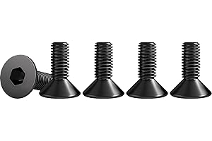 Drenky M4 X 10mm Senkkopfschrauben mit Innensechskant Schwarz Edelstahl V2A VA A2 Senkschraube DIN 7991 / ISO 10642 Vollgewindeschrauben Rostfrei Screws Metrisches Regelgewinde, 50 Stück