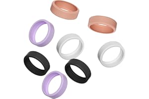 GEGXCN 8 Pcs Silicone Ring Case Compatible with Universal Oura Ring,Soft Silicone Anti-Scratch Case for Protector for Women Men (Oura Ring Kit for Sizes 8/9/10/11)
