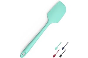 Doosu Food Grade Silicone Spatula, 315℃ Heat Resistant Flexible Kitchen Rubber Bowl Scraper Integrated Seamless Baking Supplies for Scraping Non-Stick Pans (28.9cm, Aqua Sky)
