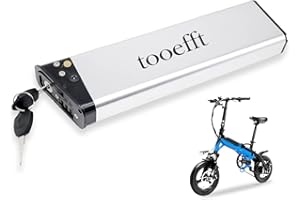 Tooefft 36V DCH-014 Battery for Folding Electric Bike 36Volt 7.5Ah 8.7Ah 8Ah 10.4Ah 12.8Ah 14Ah Battery for eBike ADO A16 LANKELEISI A6 ALX-014 (36V 7.5Ah 325mm)