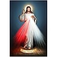 Dharvika Innovations Jesus Christ Wall Poster, Sparkle Lamination, Self Adhesive, 24 x 36 Inch
