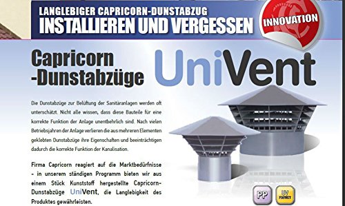 Entlüftungshaube Dunsthut Dachentlüfter Univent DN 110 110mm auf Rohr - 3