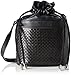 Produktbild kaviar gauche Damen Little Frances Basket Umhängetasche, Schwarz (Black-Mix/Silver), 11x24x21 cm