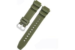 Tyogeephy Wodoszczelna bransoletka zastępcza z żywicy naturalnej, 18 mm, do Casio AQ- S800W SGW-300H MRW-200H AE-1200 W-800H W-735H