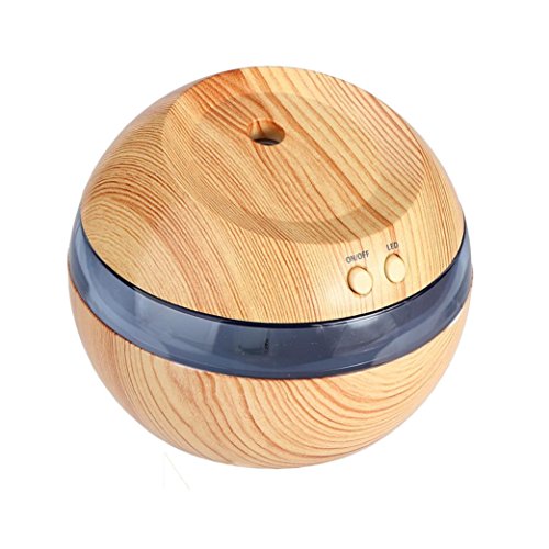 strir 300 ml LED humidificateur Ultrasonique Aromathérapie, diffuseur d'huiles essentielles de Vapeur froid, idéal pour maison, bureau, bébé, chambre et bain, etc citronier