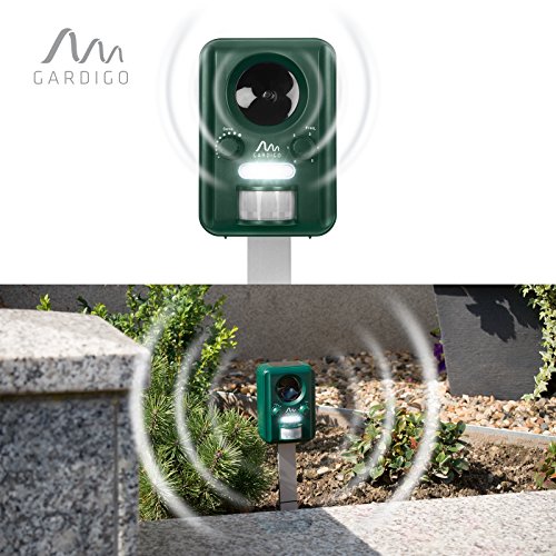 Gardigo Solar Tiervertreiber 2er Set, Hundeschreck, Katzenschreck, Marderschreck, Waschbärvertreiber inkl. Erdspieß - 6