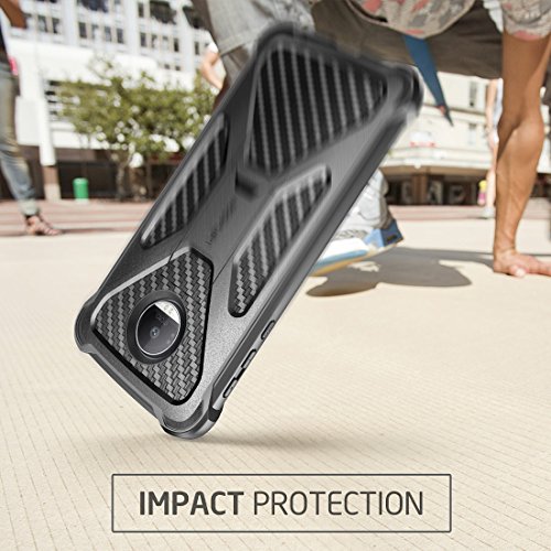i-Blason Carcasa para Motorola Moto Z Moto Z Droid  Lanzamiento en 2016   Funda Serie Transformer con Soporte  Robusto  y Clip de sujeci  n para cintur  n Giratorio  Negro 