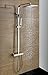 Price comparison product image FoxHunter Modern Bathroom Mixer Shower Set Twin Head Square Chrome Thermostatic Exposed Valve SS04