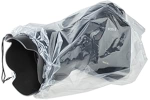 JJC RI-S Einweg-Regenschutzhülle (Regenschutz, Regenhülle) - z.B. für spiegellose Systemkameras (DSLM-Kameras) - 2 STK. - transparent