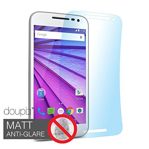 doupi 3x UltraThin fein matte Schutzfolie für Motorola Moto G ( 3Gen. ) G3 matt entspielgelt optimiert Display Schutz (3x Folie in Packung) G3