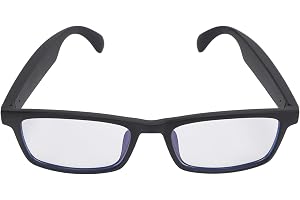 Smarta Glasögon med Blåljusfilter, Bluetooth 5.3 Ljudglasögon med Inbyggd Mikrofon för Män Kvinnor, pek- och Röstassistent Smarta Ljudglasögon för Utomhuscykling