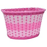 Oxford Girl's Woven Bike Basket - Pink