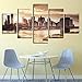 Produktbild GDUEGFB Frame Picture Canvas modular HD Printing 5 Pieces Landscape Painting Decoration modern Living Room Wall art-20×35 20×45 20×55cm