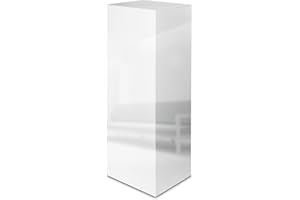 STEMA Seyfried Dekosäule, Podest in 3 Größen (60x17x17 cm, Weiß Hochglanz) Blumensäule, Blumenständer