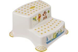 PLASTOREX keeeper Scaletta a due Gradini keeeper Winnie the Pooh, Da 18 Mesi a 10 Anni circa, Funzione Antiscivolo, Igor, Bianco