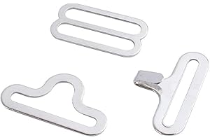 Bow Tie Clips, Fydun 50 Sets Metal Adjustable Bow Tie Hardware Tie Clip Hook Closure Tie Strap, Metal Copper