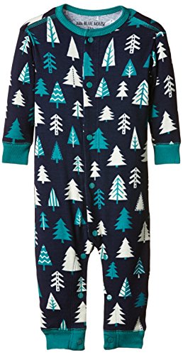Hatley Baby Boys' Patterned Tree Footies, Green, 6-12 Months