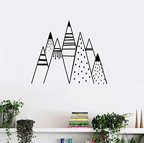 Etiqueta de la pared Brush Hill Wallpaper Sala de estar decoración del dormitorio Pegatinas Negro 35 * 42cm