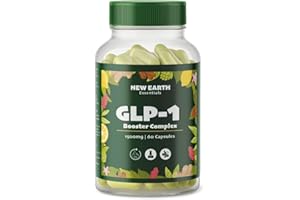 NEW EARTH ESSENTIALS GLP-1 Booster Complex – Cravings, Digestion & Metabolic Support – with Hops, Lemon Extract, Green Tea, Cinnamon, Ginger, Berberine & Probiotics – 60 Vegan Capsules