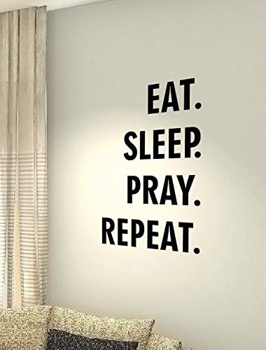 Eat Sleep Pray Repeat - Exercise Dance Health Training Workout Motivation Gym Fitness Heart Life Family Love House Together Quotes wall vinyl decals stickers Art Decor DIY